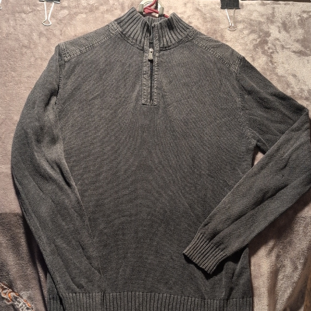 Outdoor Life Men's Dark Gray Zip-Up Sweater